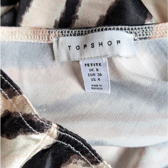 Topshop Tiger Animal Print Maxi Bias Satin High Rise A-line Skirt in Multi, sz 4 - Picture 3 of 8